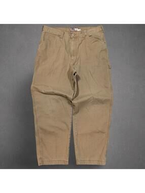 Old Navy Blue Jeans Carpenter Pants Tan Workwear 34x32